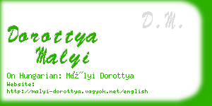 dorottya malyi business card